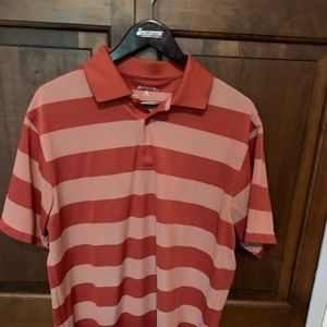Antigua Men’s Golf Shirt Size L Dark Orange/Pink